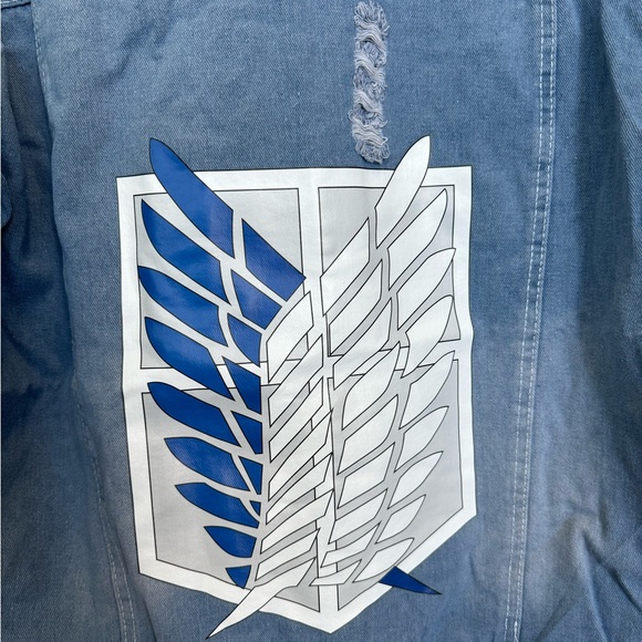 Attack on Titan unisex denim hoodie jacket. - Picture 3 of 7
